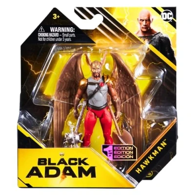 Imagen de DC Comics Black Adam Movie Figura de acción articulada coleccionable 10 cm con accesorios, Hawkman