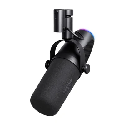 Imagen de CHERRY XTRFY Ngale X Micrófono USB y XLR profesional para grabaciones streaming, Plug &amp; Play, Cardioid, interruptor Low Cut Gaming, negro