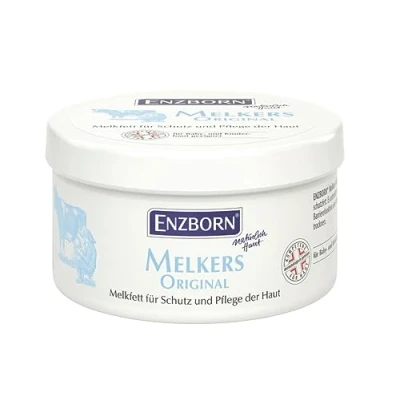Imagen de ENZBORN® Melkers Original Grasa de ordeño para manos ásperas, cuidado hidratante intenso, con leche vaca auténtica, nutrientes valiosos, 250 ml