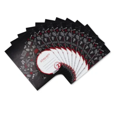 Imagen de Landre 100050036 Cuaderno (A4, 16 páginas, linea nº 22, cuadriculado, 80 g/m2, 10 unidades, sin madera), 3 diseños