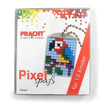 Imagen de Pixel P90058 07501 Juego de manualidades con 10 medallones para pixeles, sistema inserción simple sin planchar ni pegar, cumpleaños infantiles, tardes manualidades, escuelas y guarderías