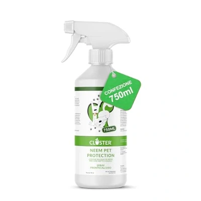 Imagen de CLOSTER Neem Pet Protection 750 ML, Antiparasitario para Perros y Gatos Aceite de en Spray Repelente Mosquitos e Insectos Antipulgas contra Garrapatas, Pulgas, Moscas, Ácaros Piojos