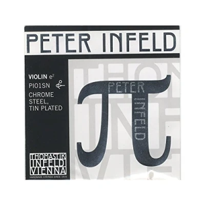 Imagen de Thomastik cuerda para violín 4/4 Peter Infeld Mi acero cromado, latón plateado, medio