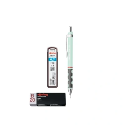 Imagen de rOtring Tikky Portaminas pastel Borrador Recambios HB 0.7 mm Azul ópalo 4 unidades