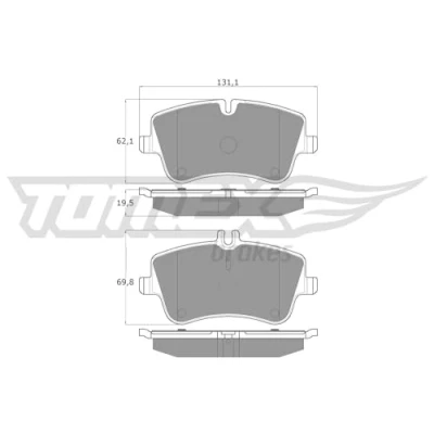 Imagen de TOMEX brakes TX 12 78 Juego de pastillas freno Eje delantero preparado para indicador desgaste MERCEDES BENZ: Clase C Berlina, CLK Coupé