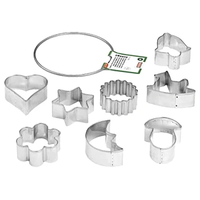 Imagen de ORIGINAL KAISER Cookie Cutters Moldes para Galletas con 8 Formas Medianas Distintas, Acero Inoxidable