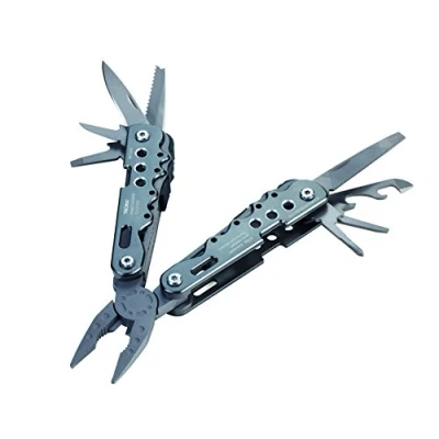 Imagen de TROIKA Multitool Mini Herramienta, Unisex Adulto, Gris, H x B L: 53 106 mm