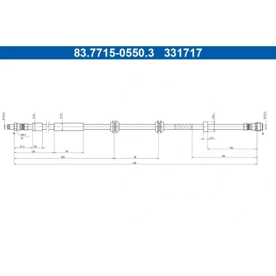 Imagen de ATE 83.7715 0550.3 Latiguillos de Freno 548mm M10x1mm