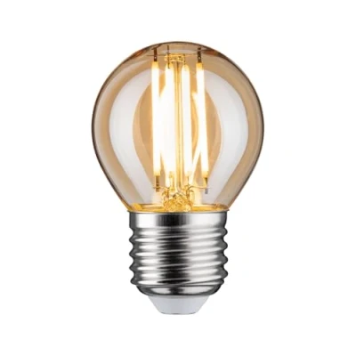 Imagen de Paulmann 28713 lámpara LED filamento gota 4,7 vatios bombilla regulable oro 2500 K dorado E27, 4.7 W, 1 Stück (1er Pack)