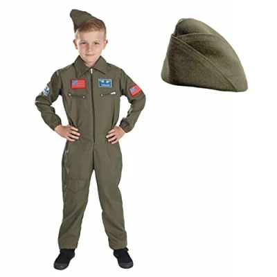 Imagen de Fun Shack Disfraz De Piloto Militar Niño, Aviador Niño Piloto, Carnaval Talla S