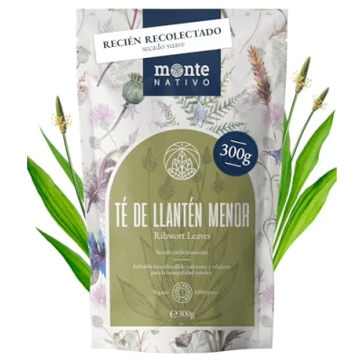 Imagen de té de Llantén Monte Nativo (300 g) 100% puro y natural, sin aditivos como hierbas o regalo aromático frutas Caliente helado
