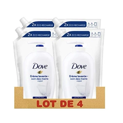 Imagen de Dove Recharge Savon Lavant Antibactérien Original, Format généreux et pratique, Pour des mains douces hydratées 500ml