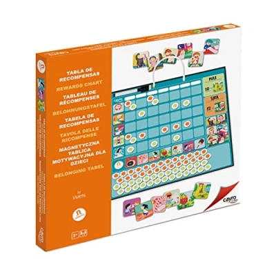 Imagen de Cayro Tabla de Recompensas 3 a 12 Años para Que los Niños Aprendan Hacer Sus Tareas Forma Divertida Puntuación Magnética 1 2