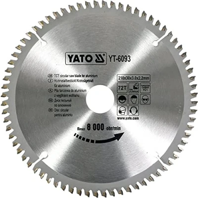 Imagen de Yato YT 6093 Sierra circular para aluminio 210 x 72 30 mm