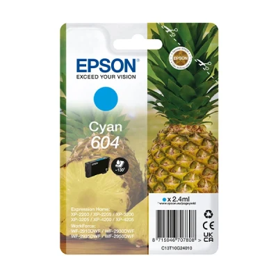 Imagen de Epson Tinta Original Cartucho Cian 604 Tamaño Estándar