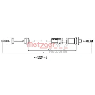 Imagen de METZGER 11.3923 Cable de Embrague con reajuste automático COFLE FIAT: Scudo I Furgón, Familiar, PEUGEOT: Expert 806