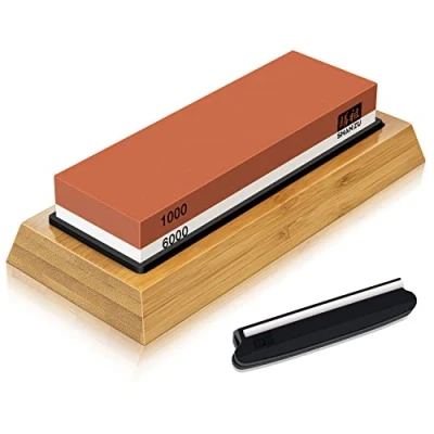 Imagen de SHAN ZU Piedra de Afilar Cuchillo Afiladores Manuales 1000/6000 Grano con Base Antideslizante Silicona