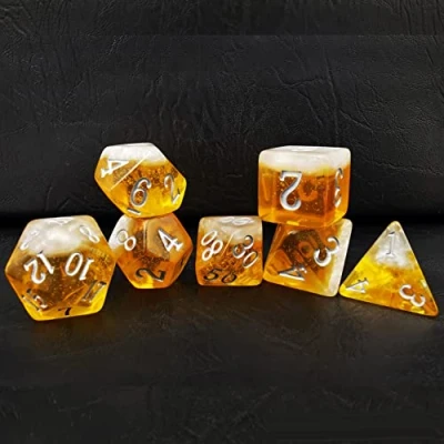 Imagen de Bescon Beer Dice Set, Novelty 7pcs BeerDice Polyhedral D&amp;D DND Set of 7pcs; Lager