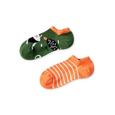 Imagen de Dedoles Calcetines Unisex Hombre Mujer y Niños Algodón muchos diseños divertidos diferente izquierda derecha, color: Amarillo, diseño: Hora del sushi (sneaker), tamaño: 43 46