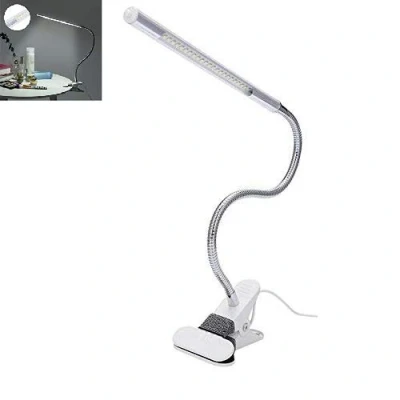 Imagen de yuytee LáMpara Escritorio Led, Clip Led Luz Lampara De Lectura Flexible Manguera Metal Con Mesa Interfaz Usb
