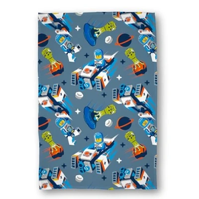 Imagen de Character World Lego® City Manta Polar Oficial Azul cálido súper Suave, diseño de Espacio Urbano, Dormitorio, Camping y Fiestas Pijamas, 100 x 150 cm