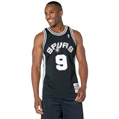 Imagen de Mitchell &amp; Ness NBA SAN Antonio Spurs Swingman 2001 TONY Parker Equipación de clubes, Hombre, Talla: Small, Black