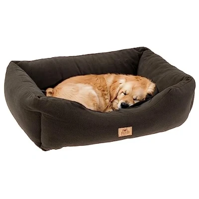 Imagen de Ferplast Sofá Cama para Perros y Gatos COCCOLO Microfleece 80 Suave Micropolar Lavable Gris