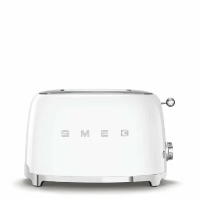 Imagen de SMEG Tostador TSF01WHEU, 950 W, Acero, De plástico, 2 Ranuras, Blanco
