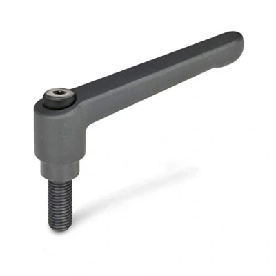 Imagen de ganter Norma Elementos ajustables Palancas de sujeción con tornillo rosca, 1 pieza, Negro/strukturmatt, GN 300 78 M10 63 SW