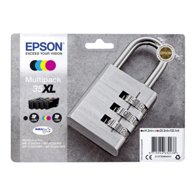 Imagen de Epson DURABrite Ultra Ink, Cartucho de Tinta para Impresoras, 35XL, Multicolor (Negro, Cian, Magenta, Amarillo)
