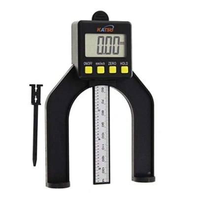 Imagen de KATSU Medidor de Profundidad Digital 0 80mm Herramienta Medición y Altura para Recortadora Enrutador Fresa Carpintería Sierra Mesa Pantalla Grande