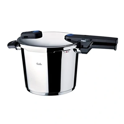 Imagen de Fissler Vitaquick Olla a presión de inducción, 6 L y 22 cm diámetro, acero inoxidable, 2 niveles cocción, apilable
