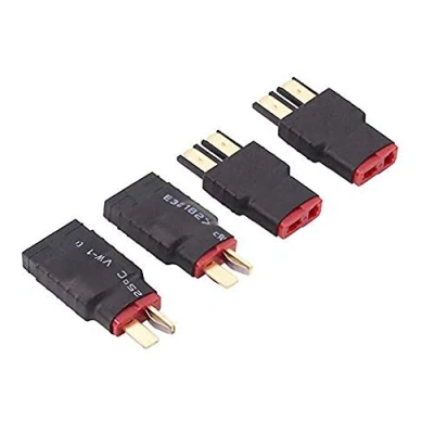 Imagen de 2 Pares de Cargador batería RC LiPo Traxxas TRX Plug to Deans T Adaptador Conector inalámbrico para Battery ESC