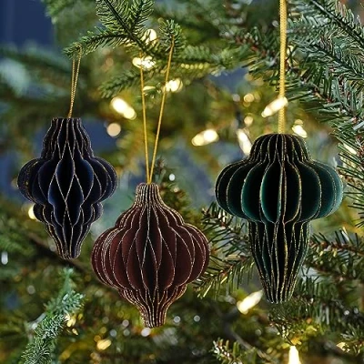 Imagen de Ginger Ray Decoraciones para árbol de Navidad, paquete 3 (VEL 106)
