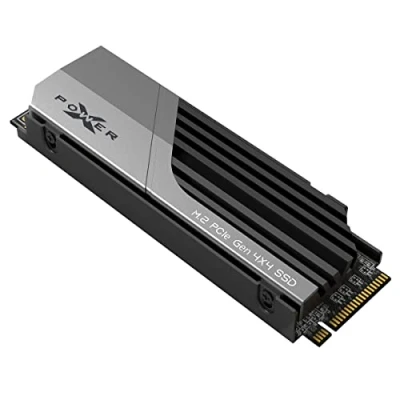 Imagen de Silicon Power 4TB XS70 Nvme PCIe Gen4 M.2 2280 SSD R/W Up to 7,200/6,800 MB/s, DRAM Cache, with Built in PS5 Heatsink, Compatible Playstation 5 (SP04KGBP44XS7005)