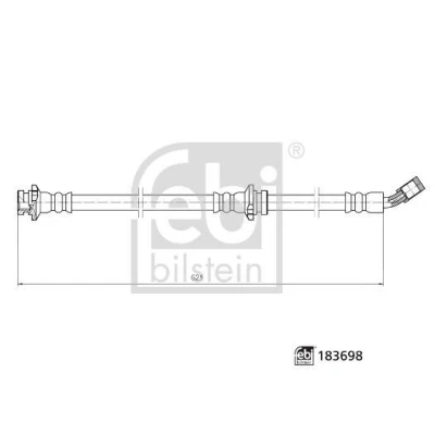 Imagen de FEBI BILSTEIN 183698 Latiguillos de Freno Eje delantero, izquierda 625 NISSAN: Qashqai 2