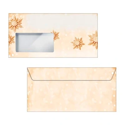 Imagen de SIGEL DU234 Sobres navideños, copos de nieve, DL (110x220 mm), 90 g, 50 unds.