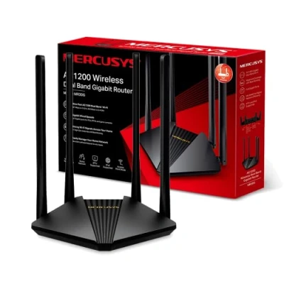 Imagen de MERCUSYS MR30G AC1200 Dual Band Wireless Gigabit Router, MU MIMO, Beamforming, Listo para IPTV sin Problemas, fácil instalación