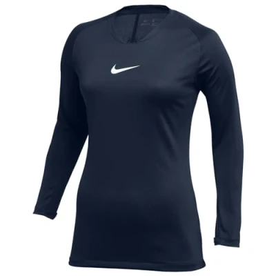 Imagen de NIKE AV2610 410 Dri FIT Park First Layer T Shirt Mujer Midnight Navy/White Tamaño M