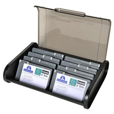 Imagen de Exacompta 68114D 1 Carpeta para Tarjetas de Visita Topline 60x245x180 mm Negro