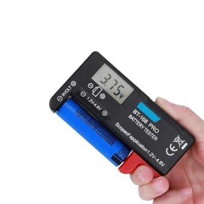Imagen de DEWIN Comprobador de Batería Digital, BT‑168PRO LCD Digital 1,2 V‑4,8V para Pilas Botón Pequeñas