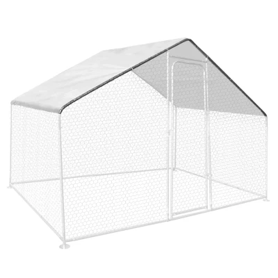 Imagen de IDMarket Lona impermeable blanca 3,4 x 2 m 150 gr para gallineros