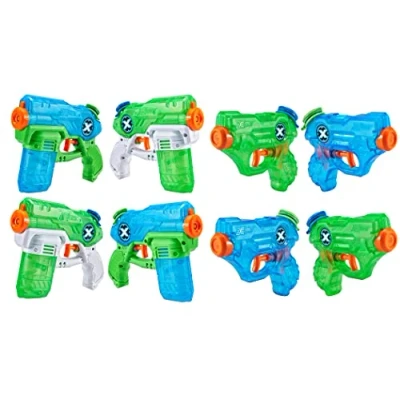 Imagen de XSHOT Water Warfare Paquete económico de llenado rápido (Paquete 4 Unidades Stealth Soaker) + (4 Nano Blaster), Pistola Agua, Juguetes Agua X Shot, 8 en Total, se Llena con