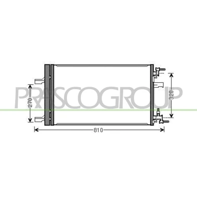 Imagen de PRASCO DW040C001 Condensador con secador 11 8 Aluminio 647 R 134 A OPEL: Astra J Hatchback, Insignia Sports Tourer, Berlina