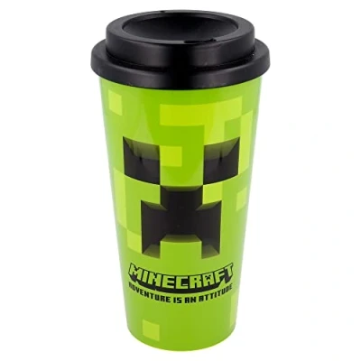 Imagen de Vaso de café para llevar reutilizable 520 ml Minecraft