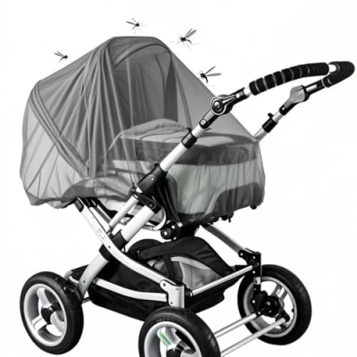 Imagen de GeekerChip Mosquitera Carrito Bebe Universal,Carrito Red Antiinsectos,Respirable Antimosquitos Bebe,Elástica y Lavable Anti Insectos Universal para Cochecitos,Capazos Portabebés Gris