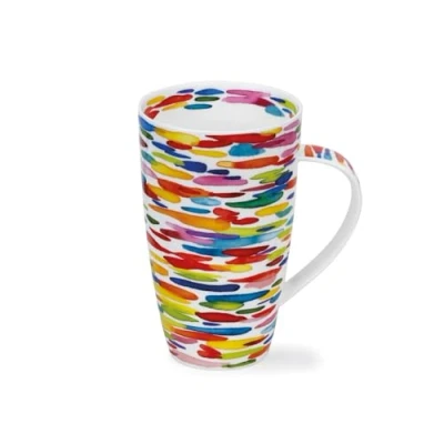 Imagen de Dunoon Taza de porcelana fina fabricada en Inglaterra con forma Henley (Slapdash)