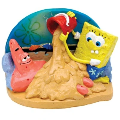 Imagen de Penn Plax Bob Esponja Squarepants® Adorno de Acuario 3 Pulgadas y Patricio en la Arena