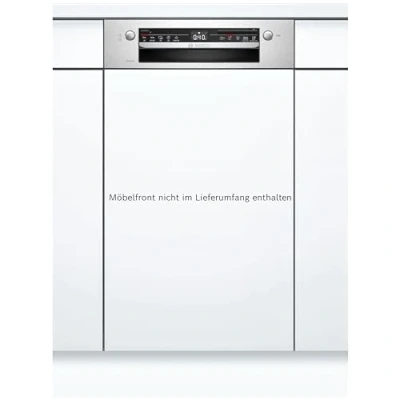 Imagen de Bosch Lavavajillas SPI2IKS10E Serie 2 parcialmente integrado, F, 45 cm, acero inoxidable, 78 kWh/100 ciclos, 9 MGD, secado extra, cesta para cubiertos Vario, Home Connect