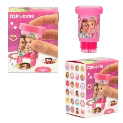 Imagen de Depesche 13348 TOPModel Sticker Stamper Juego Estampar maquetas, Incl. Sello y 160 Pegatinas, Multicolor, One Size